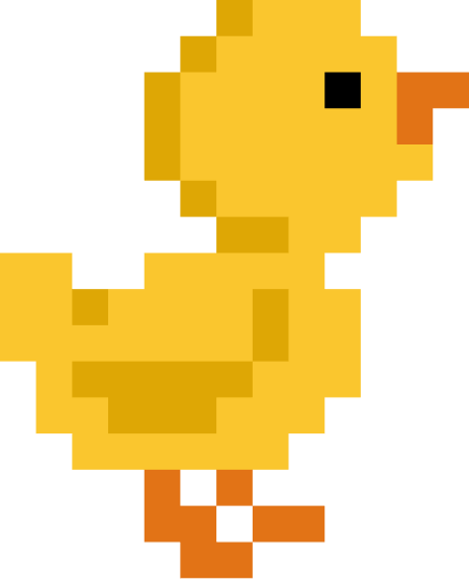 Yellow chick on grass