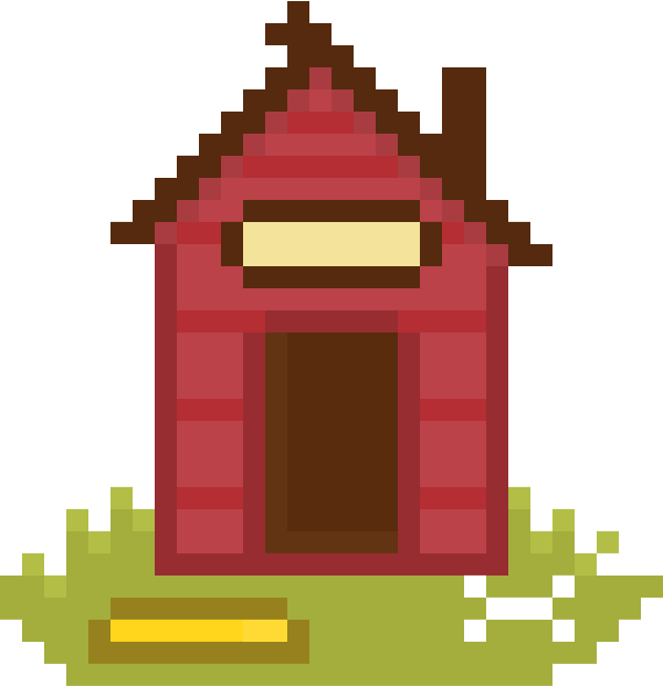 Pixel art barn